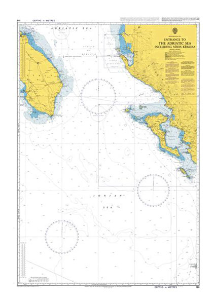 Entrance to the Adriatic Sea including Nisos Kerkira