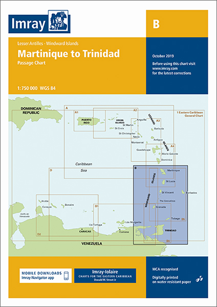 Martinique to Trinidad Passage Chart