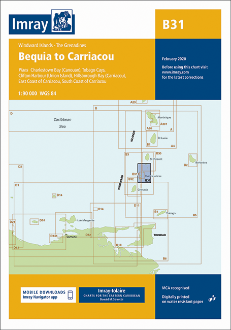 Grenadines - Middle Sheet. Bequia to Carriacou